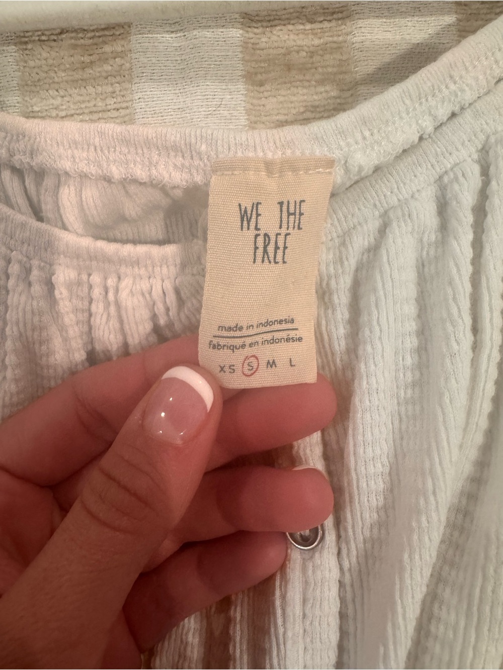 We The Free Off-White Ruffle Button-Front Blouse - Picture 2 of 3